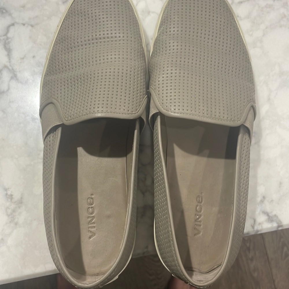 Vince grey slip on sneaker